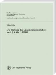 Cover von Die Haftung des Unternehmensinhabers nach Paragraph 8 Abs.2 UWG