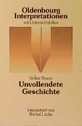 Cover von Volker Braun: Unvollendete Geschichte
