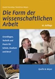 Cover von Die Form der wissenschaftlichen Arbeit