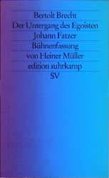 Cover von Untergang des Egoisten Johann Fatzer
