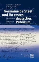 Cover von Germaine de Stael und ihr erstes deutsches Publikum