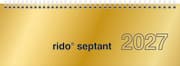 Cover von rido/idé Tischkalender Modell septant, Glanzkarton-Einband, gold 2027