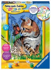 Cover von Malen nach Zahlen CreArt - Katze mit Schmetterling