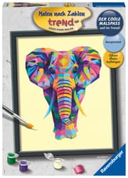 Cover von Malen nach Zahlen trend - Bunter Elefant