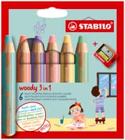 Cover von STABILO woody 3 in 1 Pastellfarben 6er