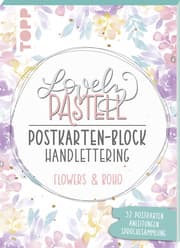 Cover von Lovely Pastell Handlettering Postkartenblock Flowers & Boho