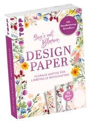 Cover von Design Paper A6 Sag's mit Blumen. Mit Handlettering-Grundkurs