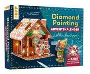Cover von Diamond Painting Adventskalender Lebkuchenhaus. Mit Material und Werkzeug