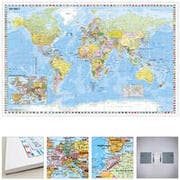 Cover von Weltkarte mit Ausschnitt Zentraleuropa zum Pinnen auf EasyPrint - Platte mit Wandhalterung