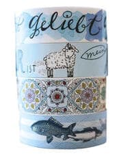 Cover von Washi Tapes Design Blau, 4 Rollen