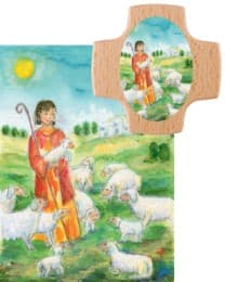Cover von Grußkarte mit Kreuz 'Guter Hirte'