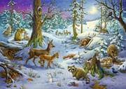 Cover von Tiere im Winterwald - Sticker-Adventskalender