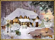 Cover von A4-Wand-Adventskalender - Winterliches Cottage