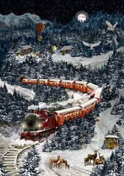 Cover von Weihnachtsexpress in Winterlandschaft, A4-Wandkalender