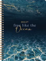 Cover von Schülerkalender Ocean PP-Umschlag blau A5 2026/2027