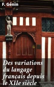 Cover von Des variations du langage français depuis le XIIe siècle