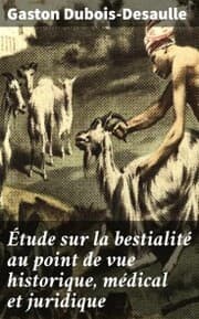 Cover von Étude sur la bestialité au point de vue historique, médical et juridique