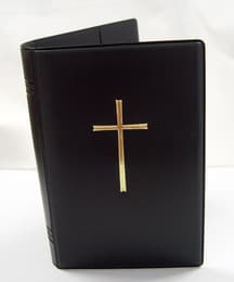 Cover von Gotteslobhülle Schwarz mit Kreuz gold