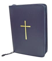 Cover von Gotteslobhülle Blau mit Kreuz gold