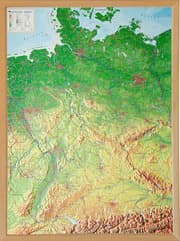 Cover von Reliefkarte Deutschland 1:1,2 Mio mit Naturholzrahmen