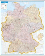 Cover von Postleitzahlenkarte Deutschland als Poster, mit Leisten