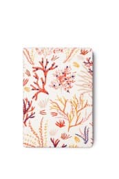 Cover von Notizbuch bestickt 'Koralle'