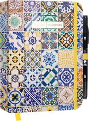 Cover von Bullet Journal 'Ornamental Marokko' mit original Tombow TwinTone Dual-Tip Marker 33 black + Stift