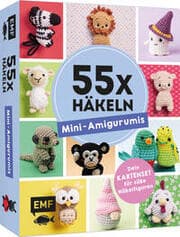 Cover von 55 x häkeln - Mini-Amigurumis: Dein Kartenset von Wellensittich bis Wichtel