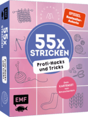 Cover von 55 x stricken - Profi-Hacks und Tricks - Dein Kartenset von @maschenfein
