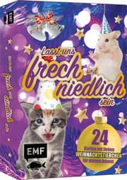 Cover von Adventskalender-Kartenset: Lasst uns frech und niedlich sein - 24 liebe Weihnachtstierchen für dich