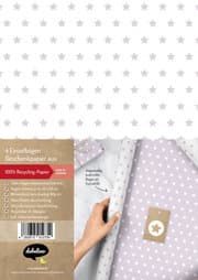 Cover von Geschenkpapier-Set Sterne (pastell-lila, weiß)
