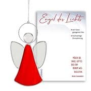 Cover von Buntglas in Zinnrahmung Engel d Lichts (rot)