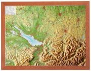 Cover von Reliefkarte Region Allgäu Bodensee mit Holzrahmen (1:400.000)