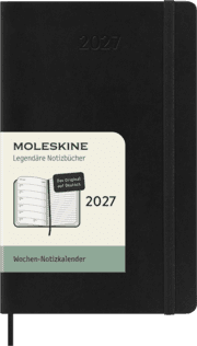 Cover von Moleskine Wochen-Notizkalender - Deutsche Ausgabe P/A6 Schwarz 2027