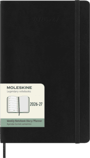 Cover von Moleskine Wochen-Notizkalender L/A5 Schwarz Juli-Dezember 2026/2027