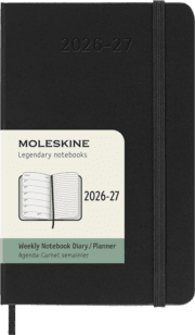 Cover von Moleskine Wochen-Notizkalender P/A6 Schwarz Juli-Dezember 2026/2027