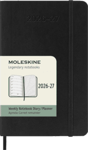 Cover von Moleskine Wochen-Notizkalender P/A6 Schwarz Juli-Dezember 2026/2027