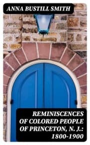 Cover von Reminiscences of Colored People of Princeton, N. J.: 1800-1900