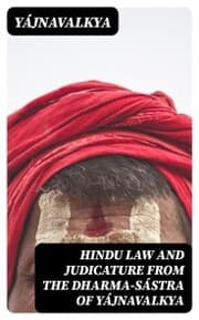 Cover von Hindu Law and Judicature from the Dharma-Sástra of Yájnavalkya