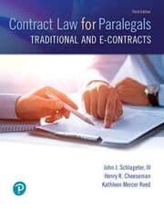 Cover von Contract Law for Paralegals: Traditional and e-Contracts
