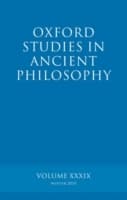 Cover von Oxford Studies in Ancient Philosophy volume 39