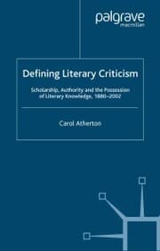 Cover von Defining Literary Criticism