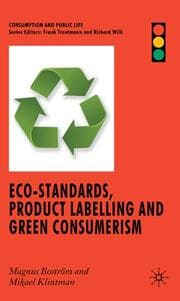 Cover von Eco-Standards, Product Labelling and Green Consumerism