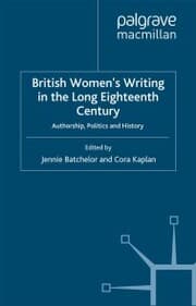 Cover von British Women's Writing in the Long Eighteenth Century