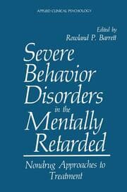 Cover von Severe Behavior Disorders in the Mentally Retarded