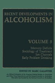 Cover von Recent Developments in Alcoholism