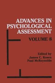 Cover von Advances in Psychological Assessment 8
