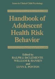 Cover von Handbook of Adolescent Health Risk Behavior