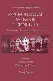Cover von Psychological Sense of Community