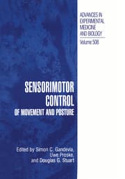 Cover von Sensorimotor Control of Movement and Posture